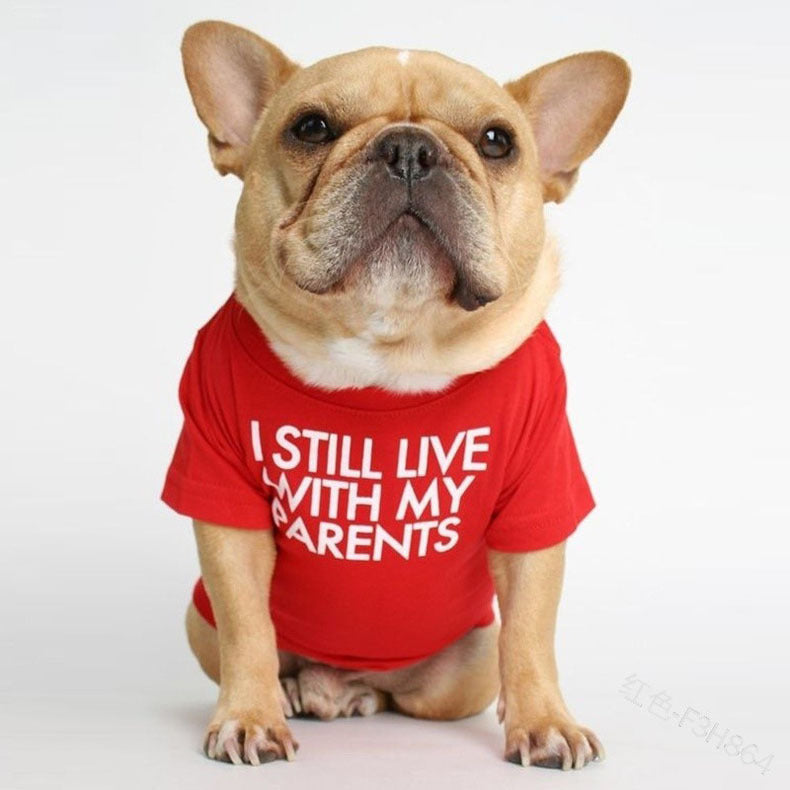 Pet Dog Letter Print T-shirt